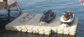 piattaforma galleggiante moto d'acqua