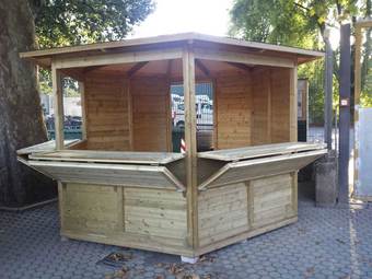 wooden bar kiosk