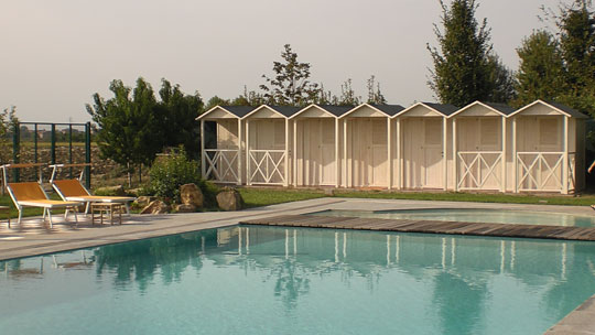 cabine in legno per piscine