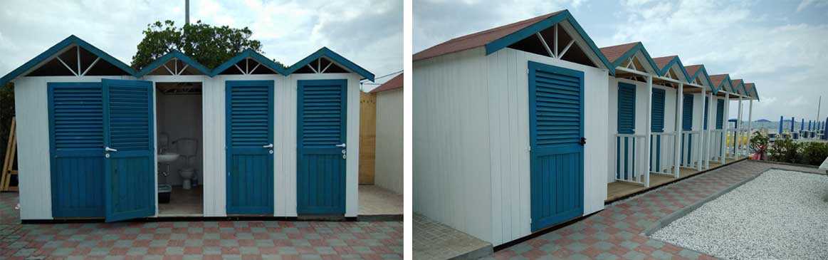 wooden cabins in wood