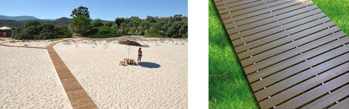 passerella e pedane per spiaggia