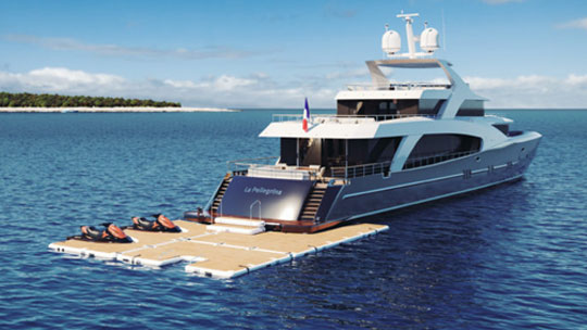 piattaforma gonfiabile poppa yacht