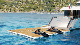 pontile galleggiante gonfiabile per yacht