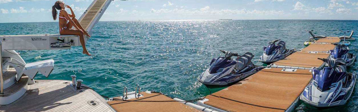 pontili galleggianti gonfiabili per yachts
